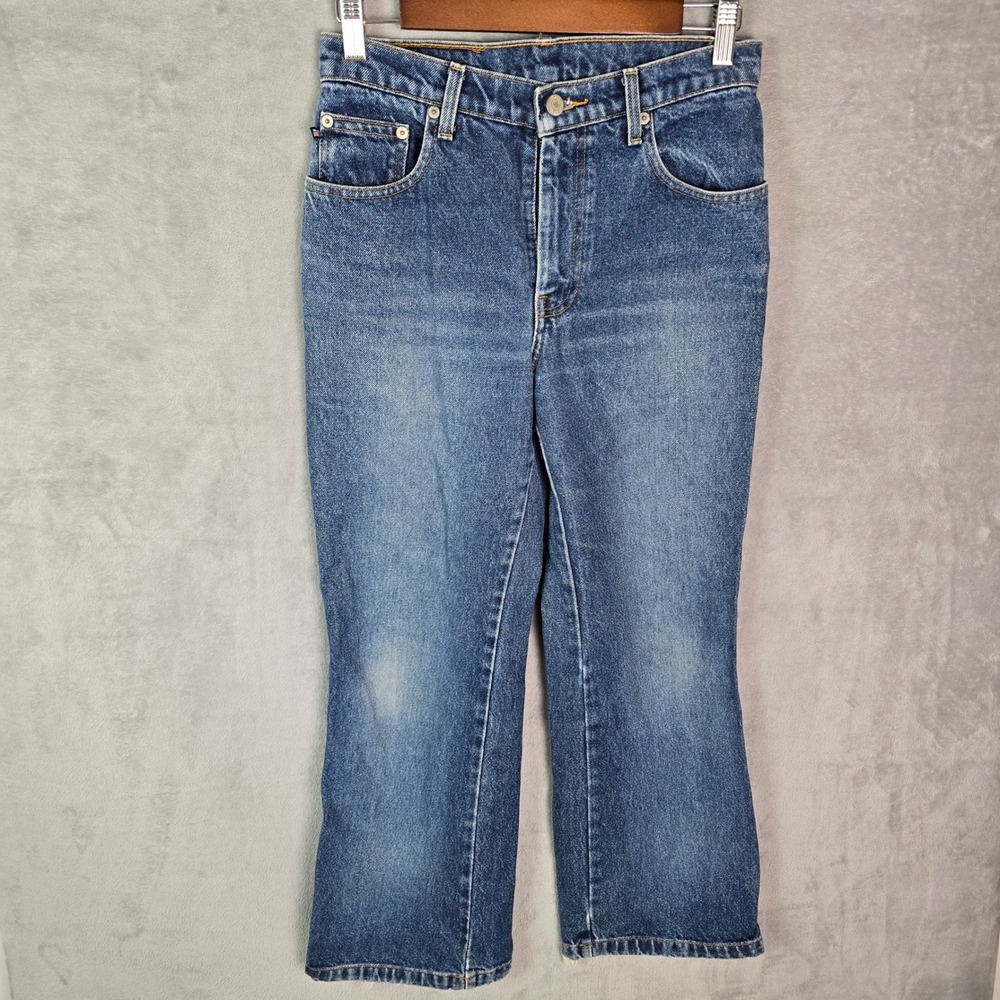Y2K Polo Ralph Lauren Womens High Rise Flare Leg Blue Denim Jeans Size 6x29
